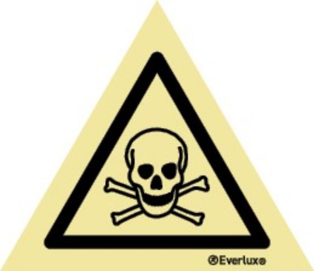 Warning toxic material sign 